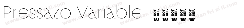 Pressato Variable字体转换